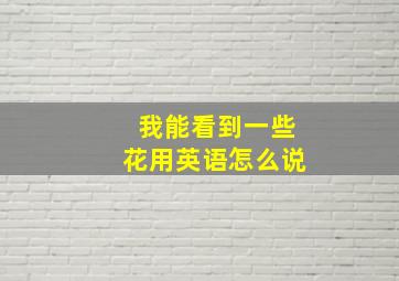 我能看到一些花用英语怎么说