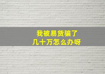 我被易货骗了几十万怎么办呀