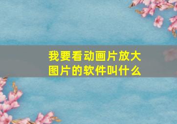 我要看动画片放大图片的软件叫什么