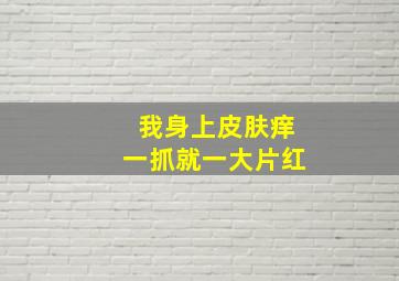 我身上皮肤痒一抓就一大片红