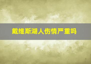 戴维斯湖人伤情严重吗