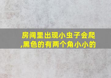 房间里出现小虫子会爬,黑色的有两个角小小的