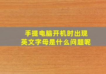 手提电脑开机时出现英文字母是什么问题呢