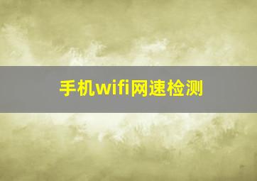 手机wifi网速检测