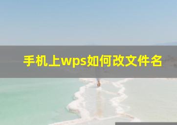 手机上wps如何改文件名