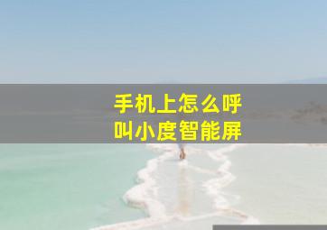 手机上怎么呼叫小度智能屏