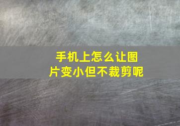 手机上怎么让图片变小但不裁剪呢