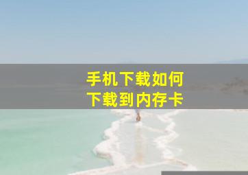 手机下载如何下载到内存卡