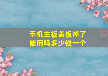 手机主板盖板掉了能用吗多少钱一个