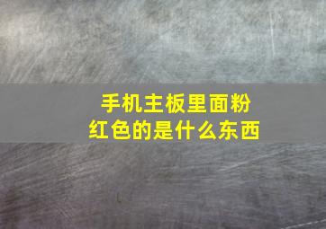 手机主板里面粉红色的是什么东西