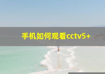 手机如何观看cctv5+