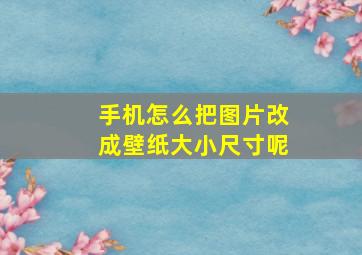 手机怎么把图片改成壁纸大小尺寸呢