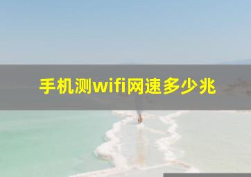 手机测wifi网速多少兆