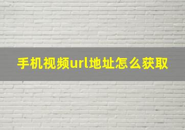 手机视频url地址怎么获取