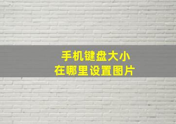 手机键盘大小在哪里设置图片