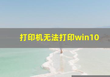 打印机无法打印win10