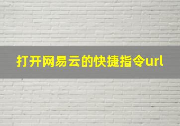 打开网易云的快捷指令url