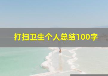 打扫卫生个人总结100字