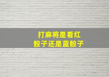 打麻将是看红骰子还是蓝骰子