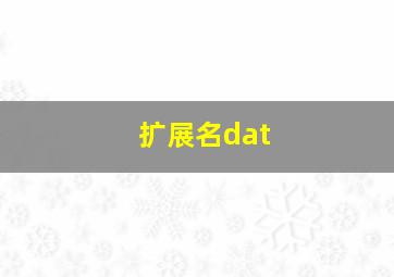 扩展名dat