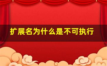 扩展名为什么是不可执行