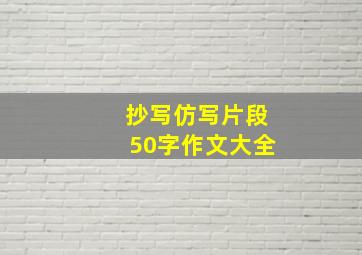 抄写仿写片段50字作文大全