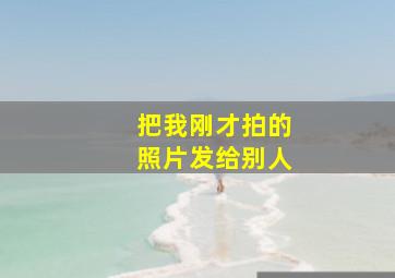 把我刚才拍的照片发给别人