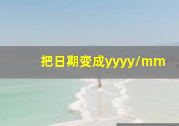 把日期变成yyyy/mm