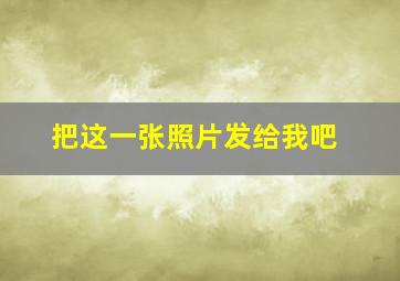 把这一张照片发给我吧