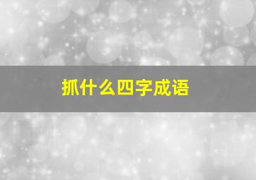 抓什么四字成语