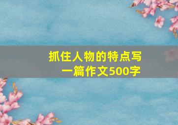 抓住人物的特点写一篇作文500字