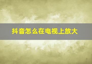 抖音怎么在电视上放大