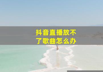 抖音直播放不了歌曲怎么办