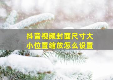 抖音视频封面尺寸大小位置缩放怎么设置