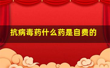 抗病毒药什么药是自费的