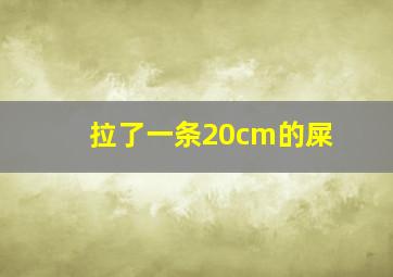 拉了一条20cm的屎