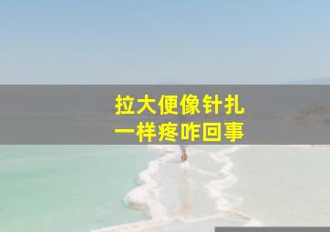 拉大便像针扎一样疼咋回事