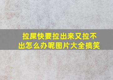 拉屎快要拉出来又拉不出怎么办呢图片大全搞笑