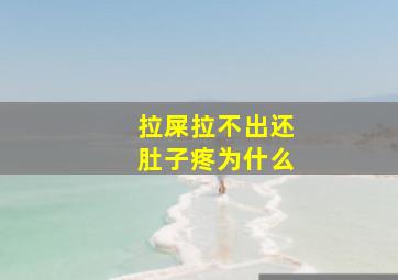 拉屎拉不出还肚子疼为什么