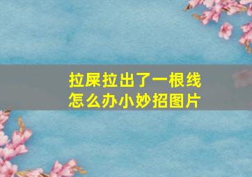 拉屎拉出了一根线怎么办小妙招图片