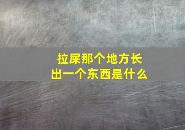 拉屎那个地方长出一个东西是什么