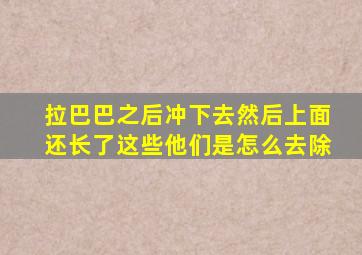 拉巴巴之后冲下去然后上面还长了这些他们是怎么去除