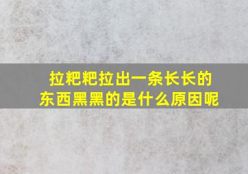 拉粑粑拉出一条长长的东西黑黑的是什么原因呢