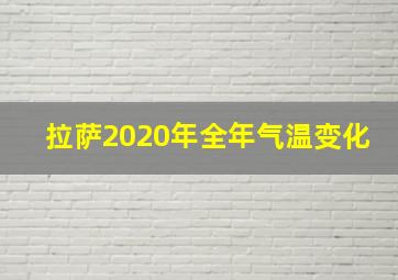 拉萨2020年全年气温变化