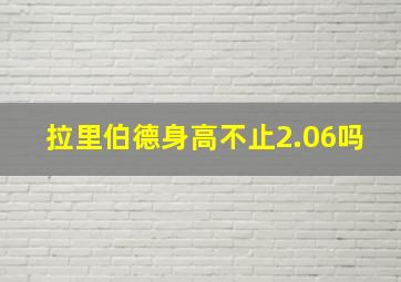 拉里伯德身高不止2.06吗