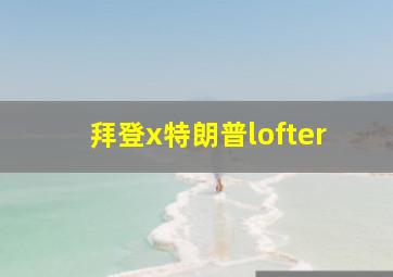 拜登x特朗普lofter