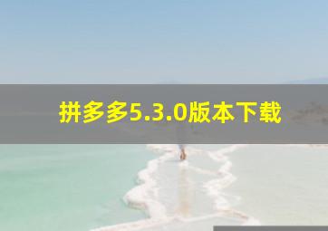 拼多多5.3.0版本下载