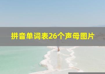 拼音单词表26个声母图片