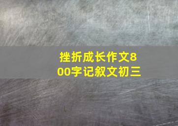 挫折成长作文800字记叙文初三