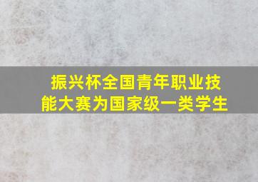 振兴杯全国青年职业技能大赛为国家级一类学生